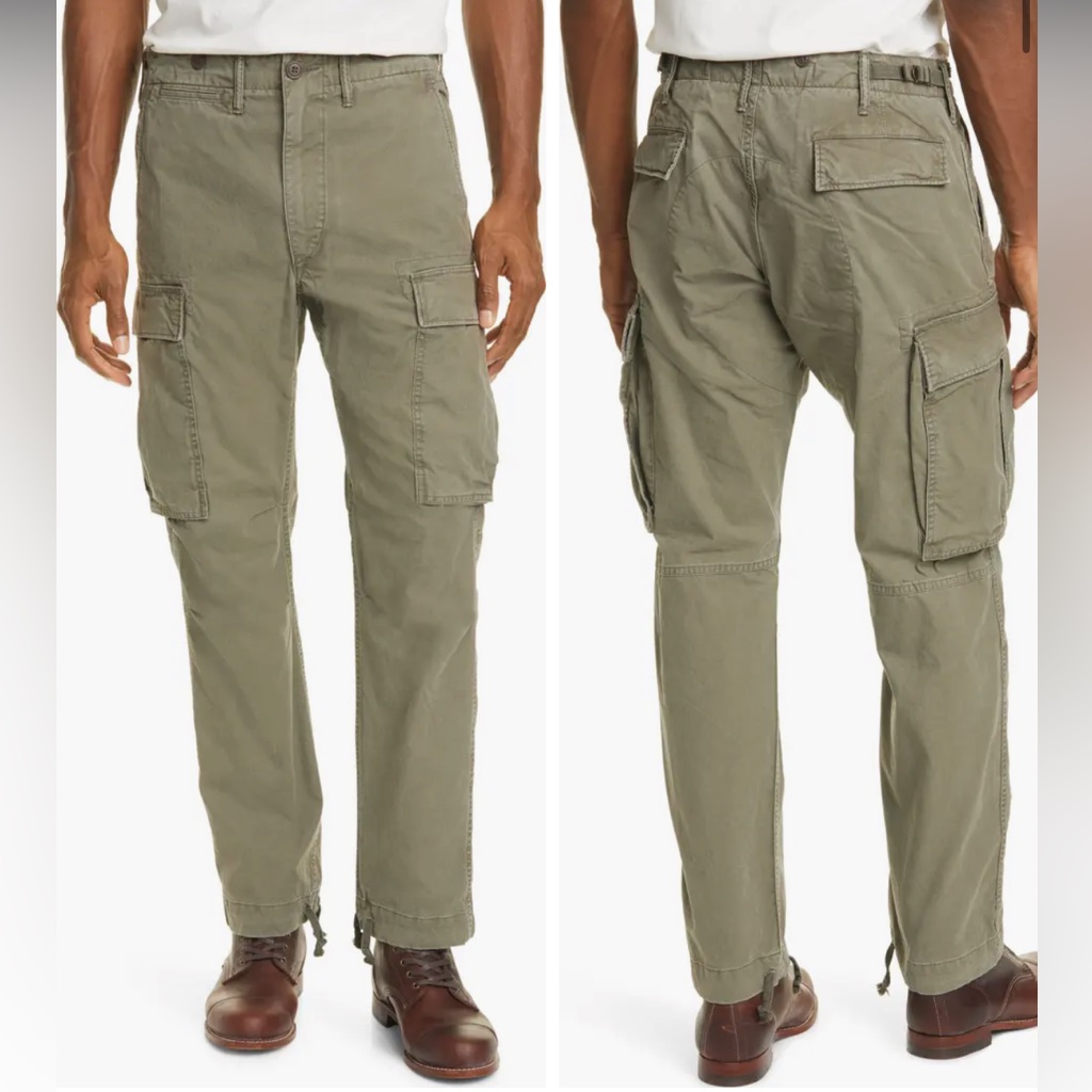 Rrl Surplus Cargo Pants - Double Rl - Black - 33x32